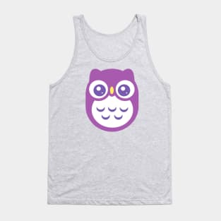 Purple Violet Cute baby Owl Tank Top